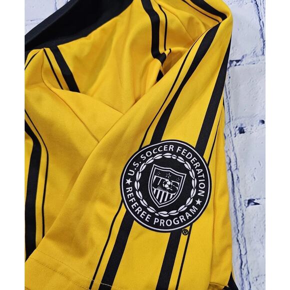 USSF Pro Soccer Referee Jersey Official Sports Yellow SIZE Y LARGE - Picture 10 of 10